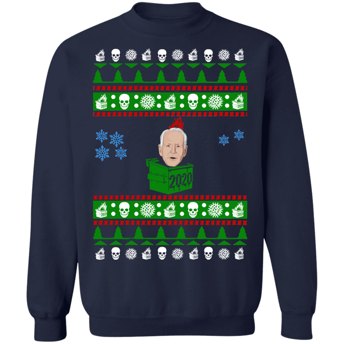 Biden Dumpster Fire 2020 Ugly Christmas Sweater