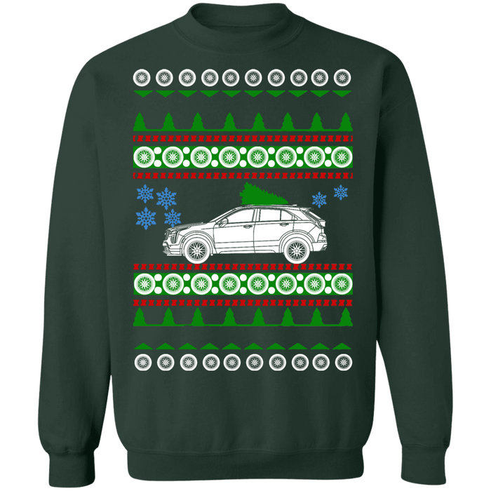 SUV Ugly Christmas Sweater Cadillac XT-4 sweatshirt