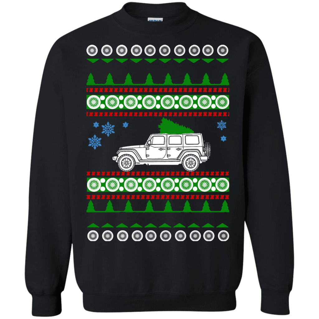 off road american vehicle Wrangler 4 door Ugly Christmas Sweater sweatshirt