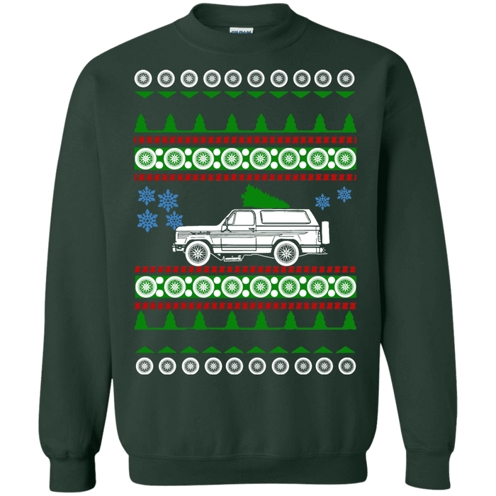 american car or truck like a  Ramcharger 1974 Ugly Christmas Sweater sweatshirt