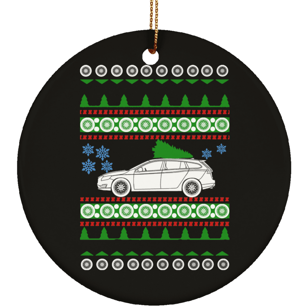 Volvo V60 Polestar Ugly christmas Sweater ornament