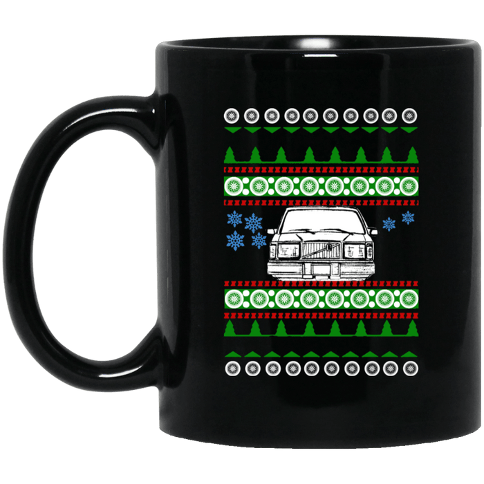 Volvo 240 245 front view Ugly Christmas Sweater Mug