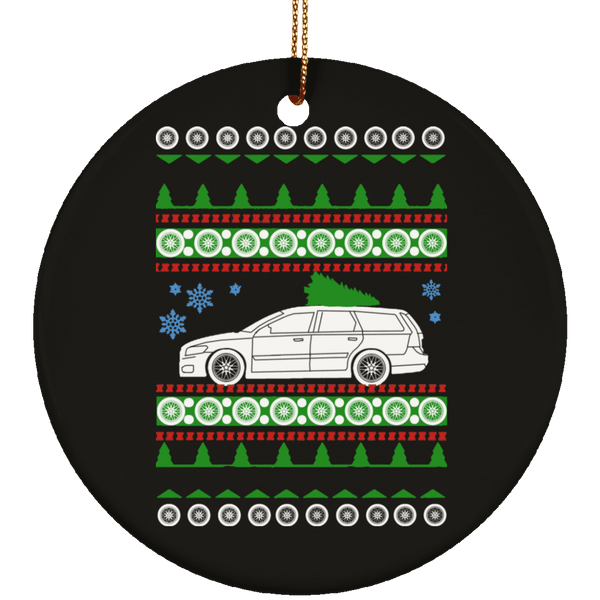 Volvo 2004 V50 Ugly Christmas Sweater Ornament