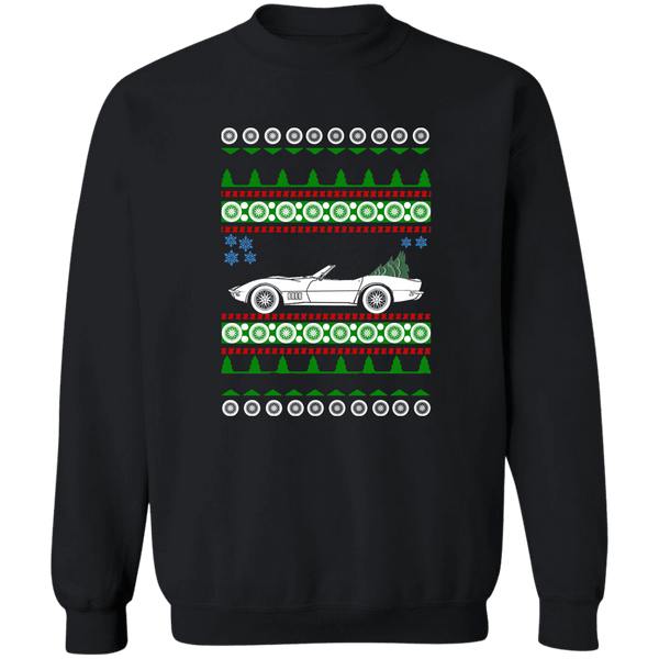Corvette C3 Convertible Ugly Christmas Sweater Sweatshirt