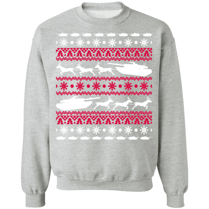 Military Tank Ugly Christmas Sweater