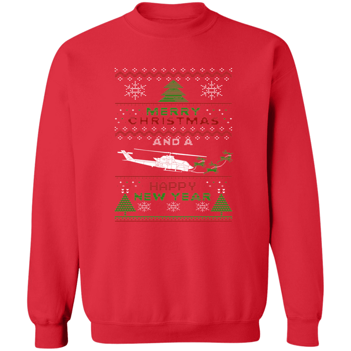 AH 1G Helicopter Ugly Christmas Sweater Sweatshirt