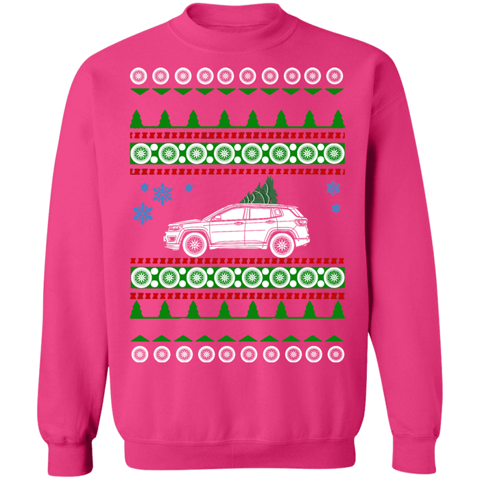 off road american vehicle Compass ugly christmas sweater