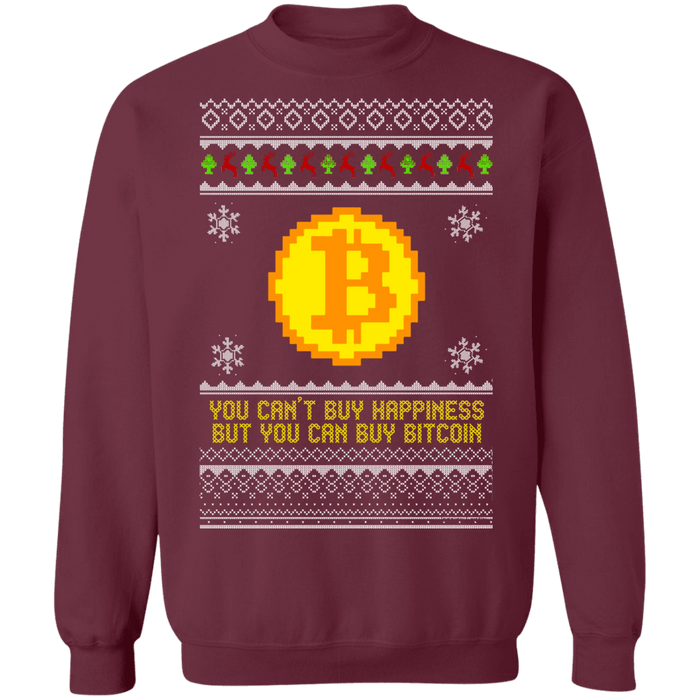 Crypto Ugly Christmas Sweater Sweatshirt BTC V1