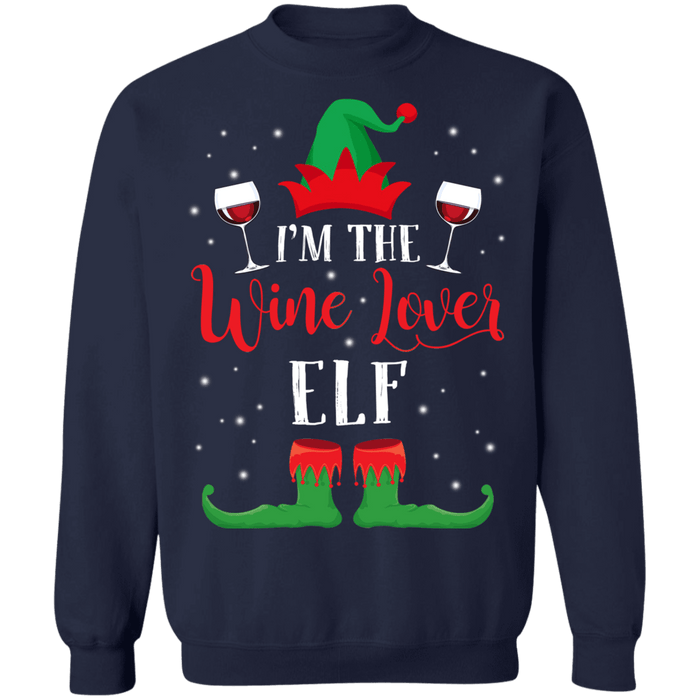 I'm the Wine Lover Elf Ugly Christmas Sweater sweatshirt