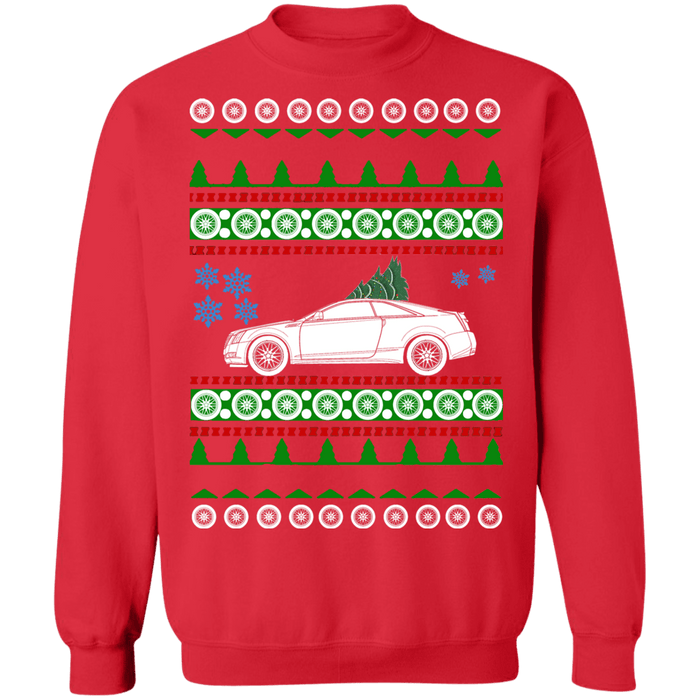 2nd gen CTS-V Coupe 2011 ugly christmas sweater sweatshirt new tree