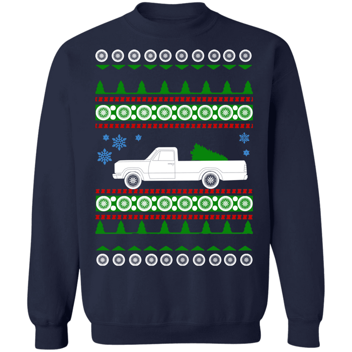 Pick Up Truck american car or truck like a  Ram D100 1989 Ugly Christmas Sweater sweatshirt