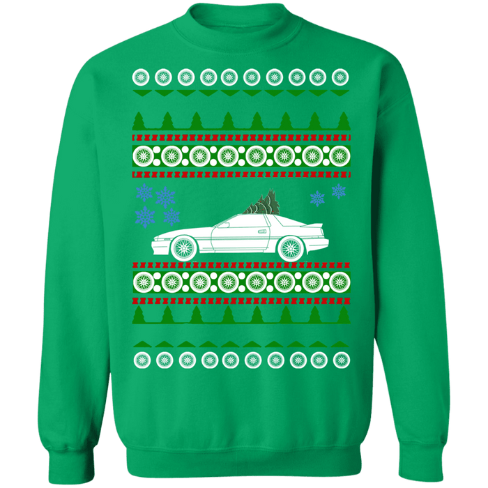 Car like a mk3 Supra Ugly Christmas Sweater Sweatshirt new tree