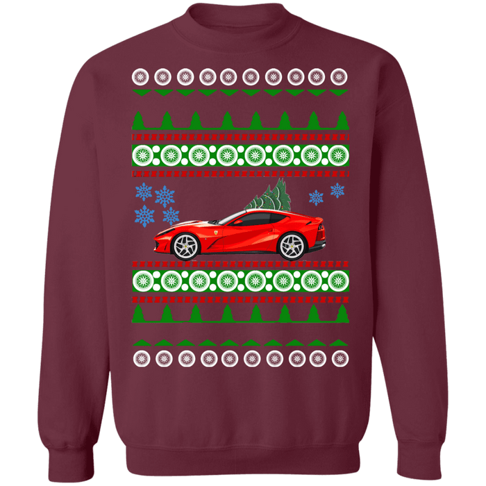 Exotic car 812 Superfast Ferrari Ugly Christmas sweater