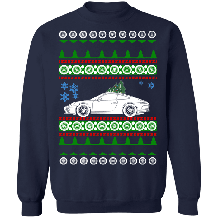 German Car similar to a 991 Touring Ugly Christmas Sweater Sweatshirt