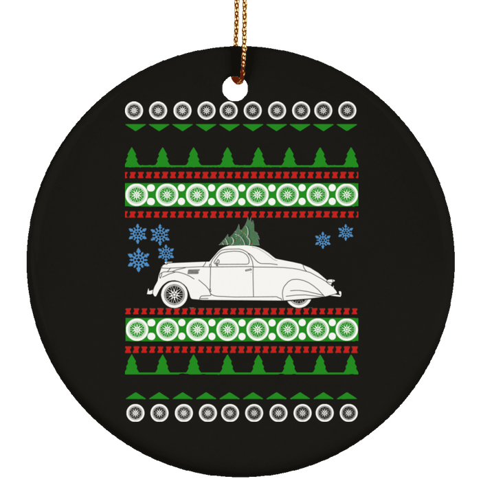 1937 Lincoln Zephyr Ugly Christmas Ornament