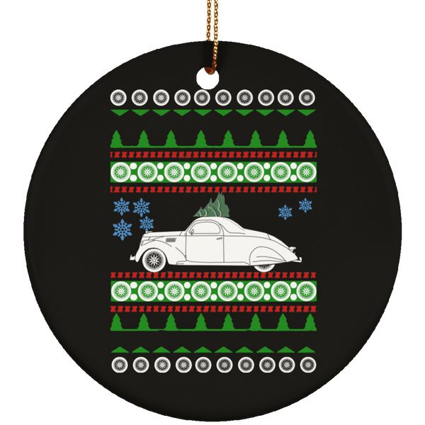 1937 Lincoln Zephyr Ugly Christmas Ornament
