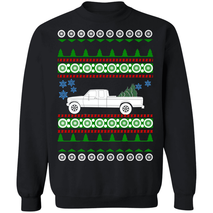 Truck F350 Ford Extended Cab Ugly Christmas Sweater Sweatshirt