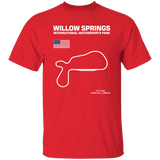 Willow Springs International Motorsports Park Track Outline Series cotton t-shirt
