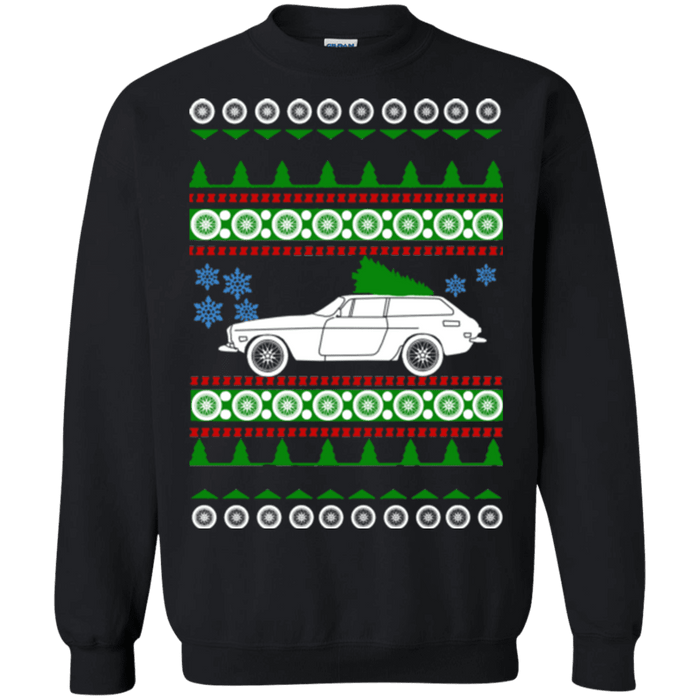 Swedish Car like a  P1800 ES Wagon 1973 Ugly Christmas Sweater sweatshirt