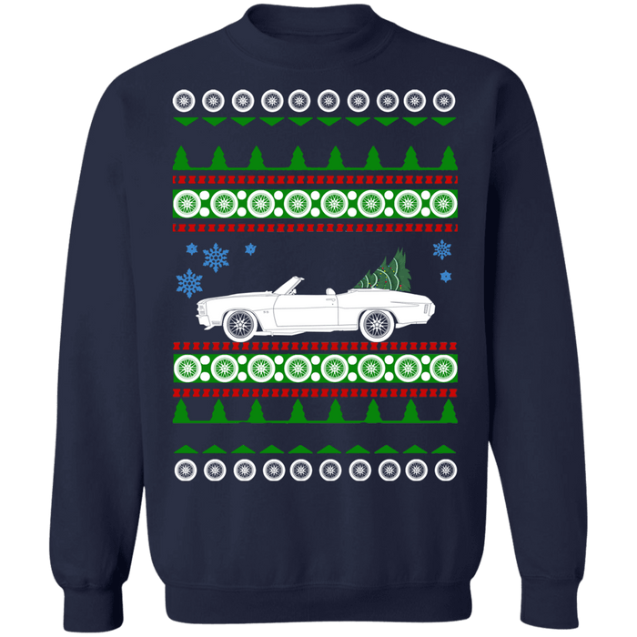 Chevy Chevelle Convertible 1970 Ugly Christmas Sweater Sweatshirt sweatshirt