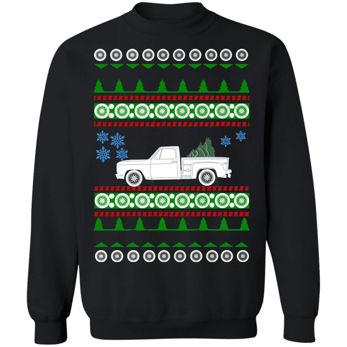 American Truck Like american car or truck like a  1981 Step Side Ram Ugly Christmas Sweater Sweatshirt