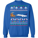 Airplane jet reindeer ugly christmas sweater sweatshirt