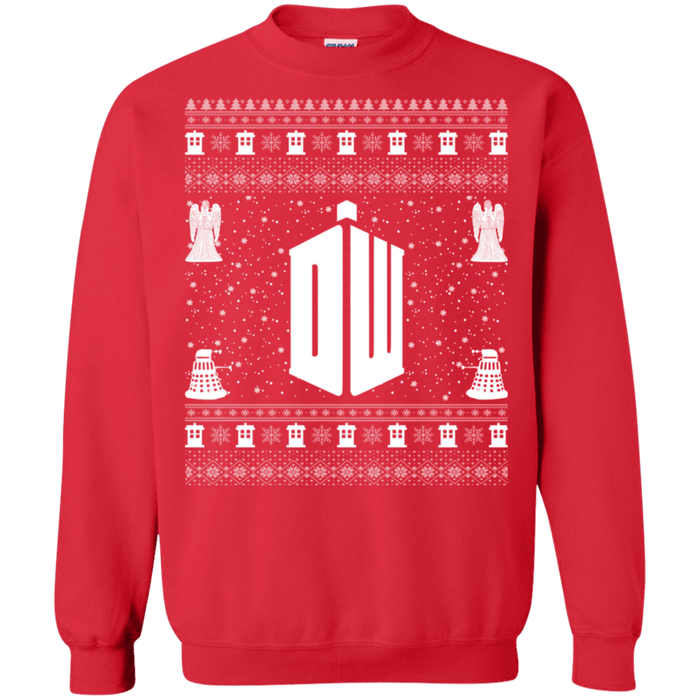 Gift for Fans of Doctor Who Tardis Ugly Christmas Sweater version 2 sweatshirt