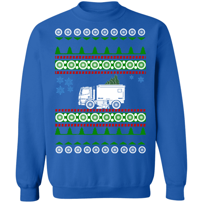 Street sweeper truck ugly christmas sweater sweatshirt