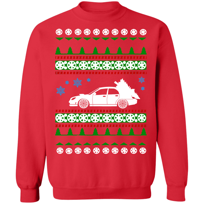 JDM car like a Hawkeye WRX STI Ugly Christmas Sweater Sweatshirt