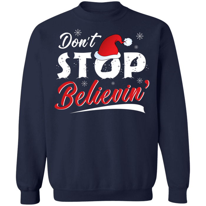 Don't Stop Believing Santa Ugly Christmas Sweater sweatshirt