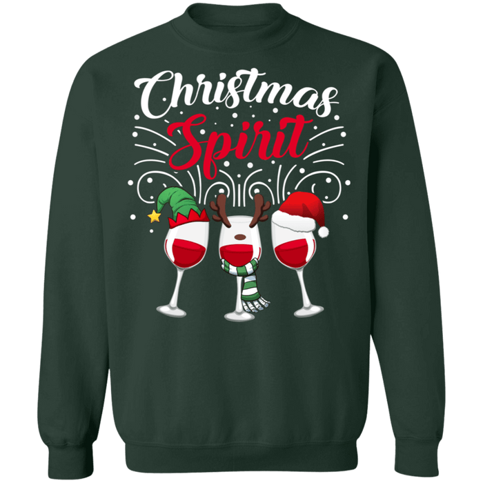 Christmas Spirit Wine Ugly Sweater sweatshirt