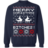 Merry Christmas Bitches Ugly Christmas Holiday Sweater Reindeer Humping sweatshirt
