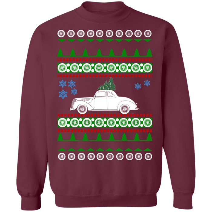 Ford Coupe 1937 Ugly Christmas Sweater