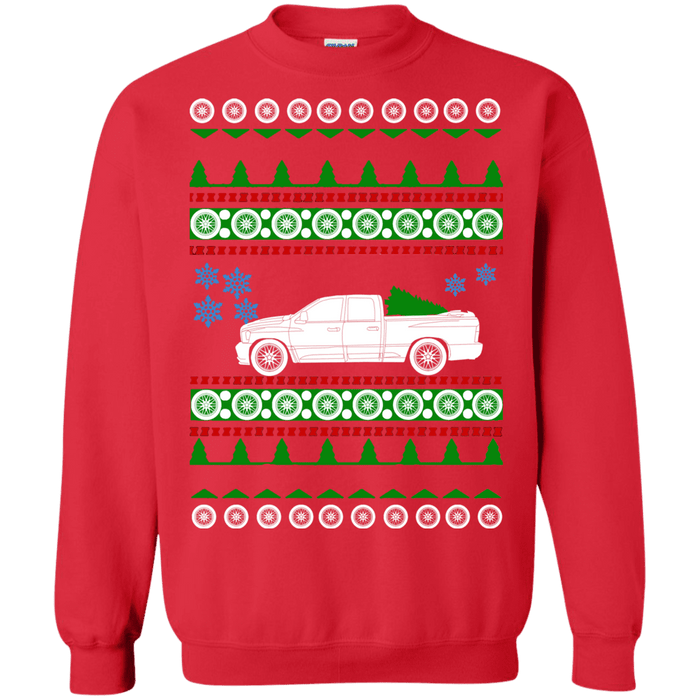 american car or truck like a  Ram SRT-10 Quadcab 2006 Ugly Christmas Sweater sweatshirt