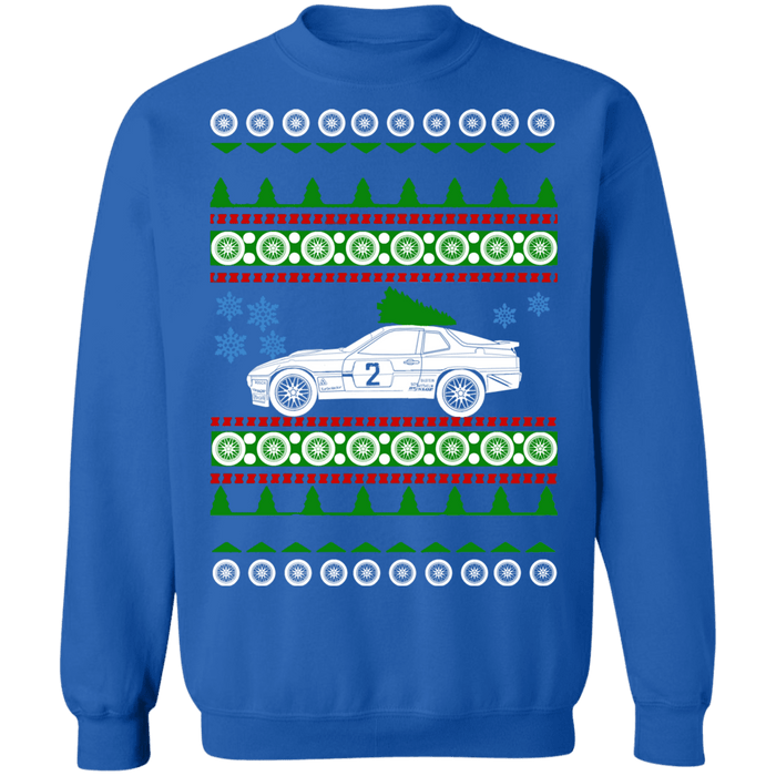 German Car similar to a 924 style ugly christmas sweater sweatshirt