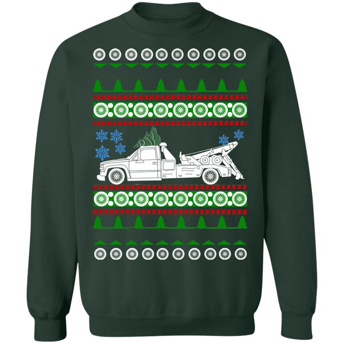 Tow Truck v2 Ugly Christmas Sweater