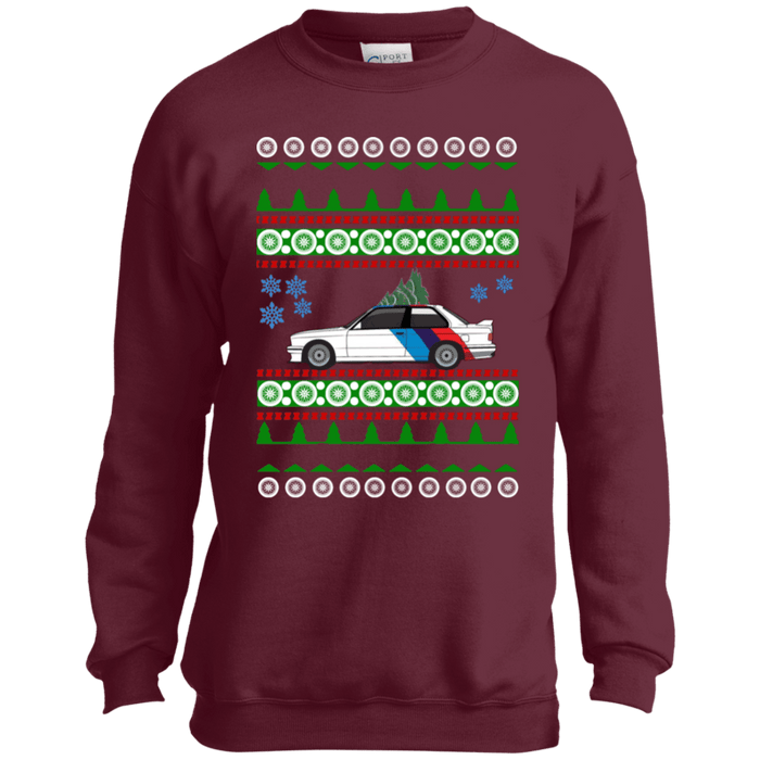 Kids BMW E30 M3 Ugly christmas sweater v3