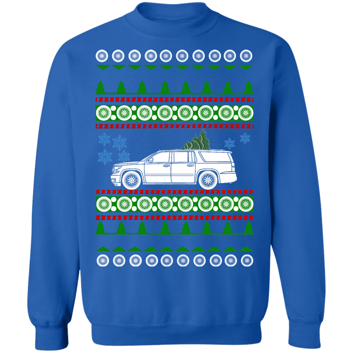 Chevy Suburban 11th gen ugly christmas sweater 2015