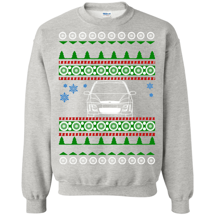 Ford Focus mk1 front outline ugly christmas sweater sweatshirt