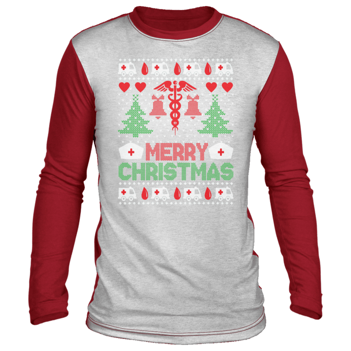 Nurse Nursing Color Block Ugly Christmas sweater sweatshirt