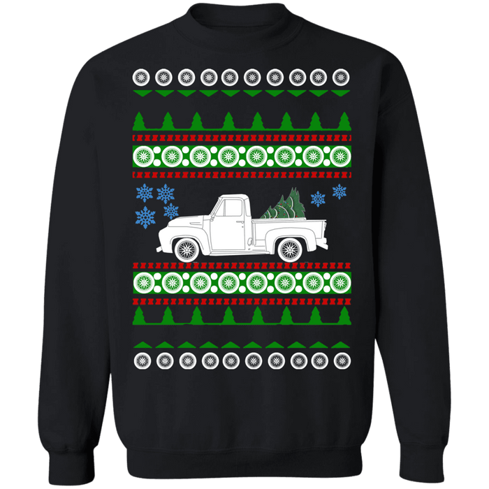 Truck 1954 Ford F100 F150 Ugly Christmas Sweater Sweatshirt