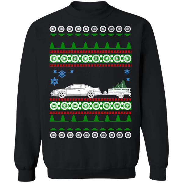2000 Monte Carlo with trailer Ugly Christmas Sweater sweatshirt special sweatshirt