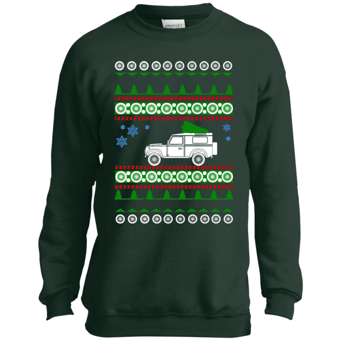 Land Rover Defender 90 Youth Ugly Christmas Sweater