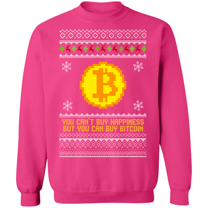 Crypto Ugly Christmas Sweater Sweatshirt BTC V1