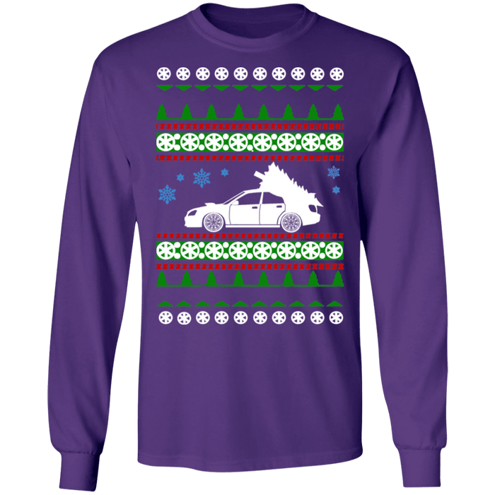 JDM Car like a Subaru WRX STI Blobeye Ugly Christmas Sweater long sleeve t-shirt