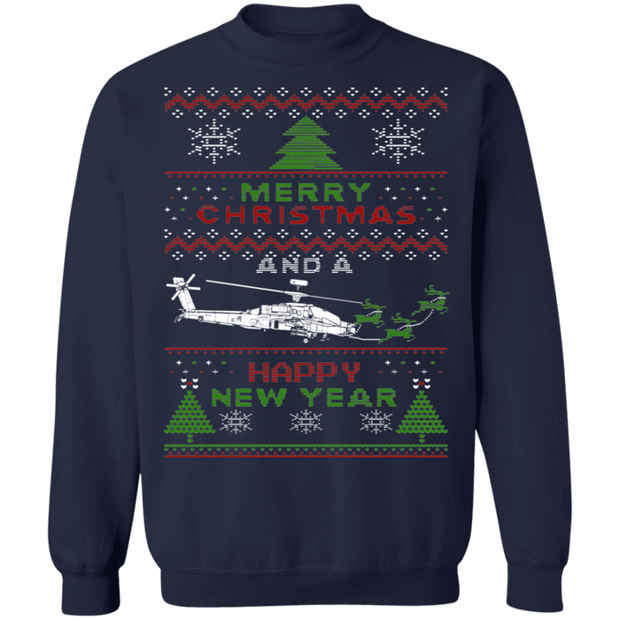 Apache Helicopter Ugly christmas sweater Sweatshirt