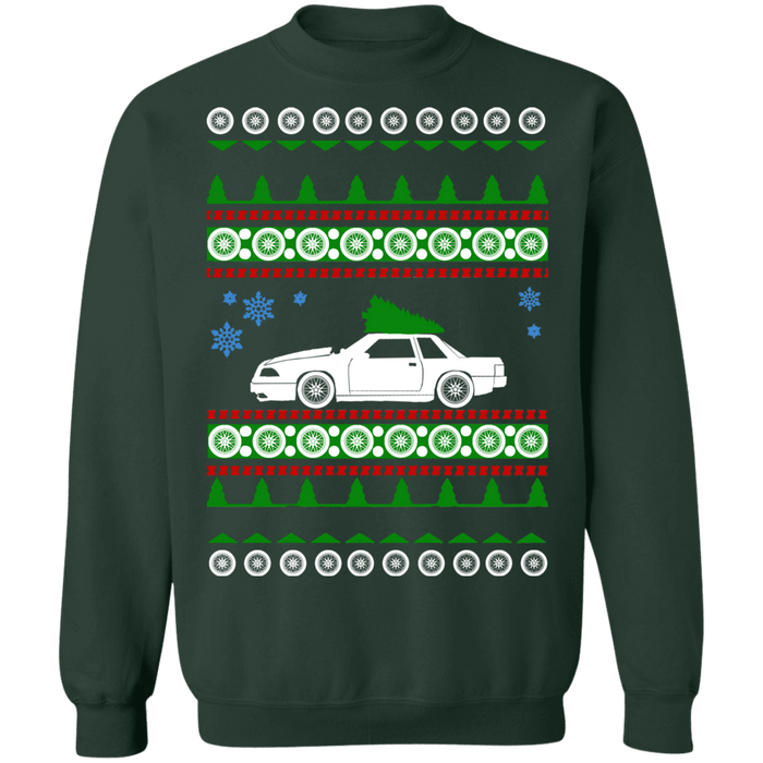 Ford Mustang 1988 Notchback Ugly Christmas Sweater Sweatshirt sweatshirt