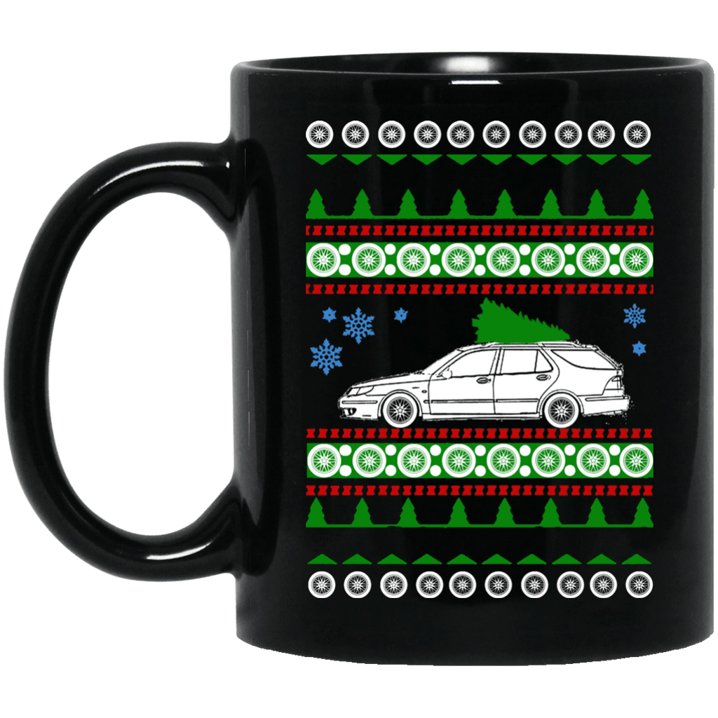 Saab 9-5 Aero Wagon Ugly Christmas "sweater" Coffee Mug
