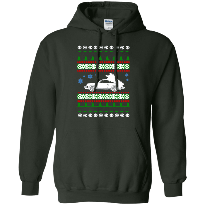 german car similar to a 930 Turbo Ugly Christmas Sweater Hoodie