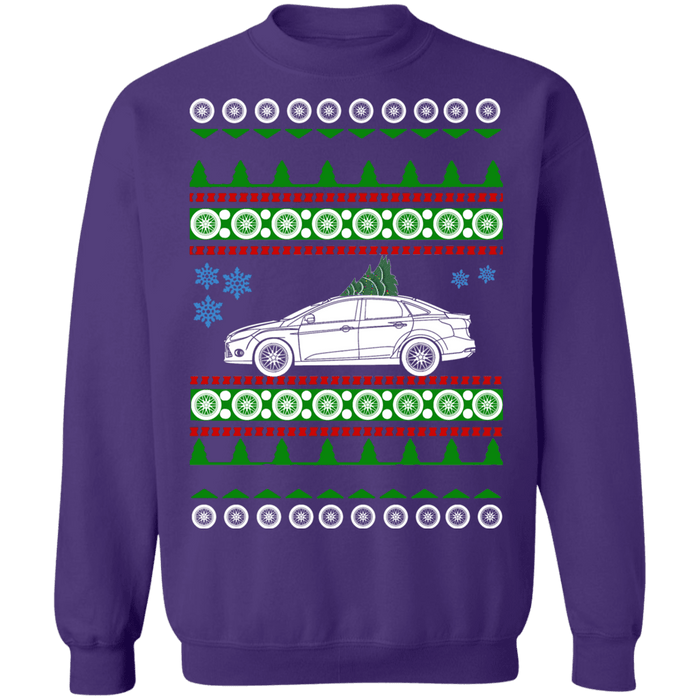 Ford focus sedan 3rd gen 2012 ugly christmas sweater